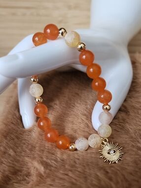 🆕️Beaded Sunburst Charm Bracelet